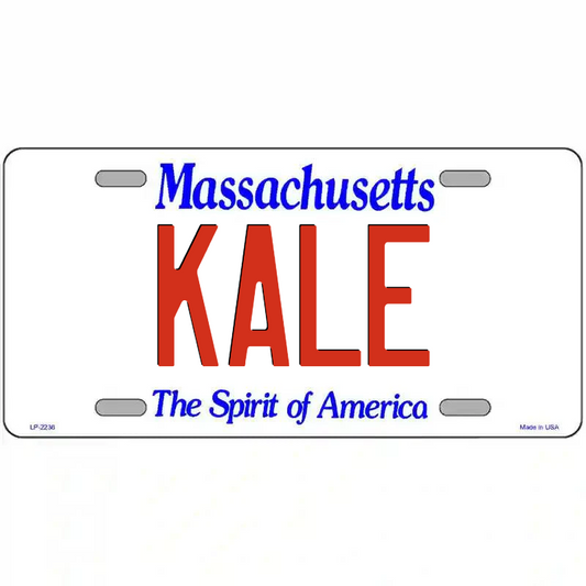 Kale Massachusetts Metal Sign