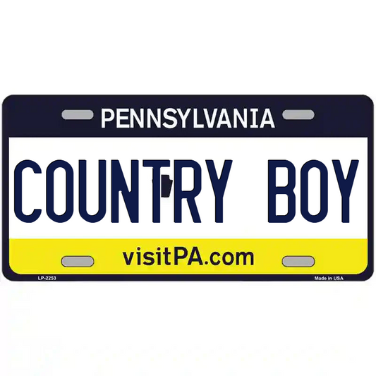 Country Boy Pennsylvania Metal Sign