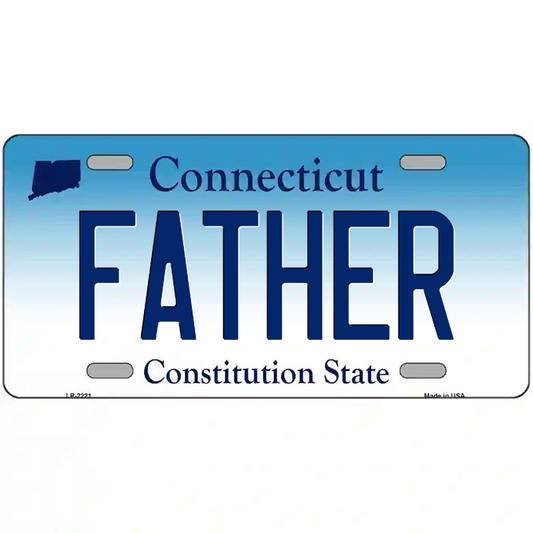 Father Connecticut Metal Sign