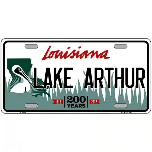 Lake Arthur Louisiana Metal Sign