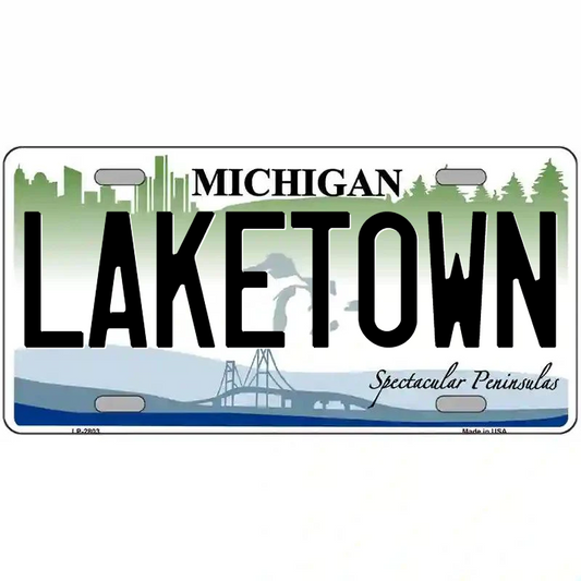 Laketown Michigan Metal Sign