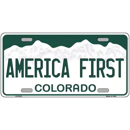 America First Colorado Metal Sign
