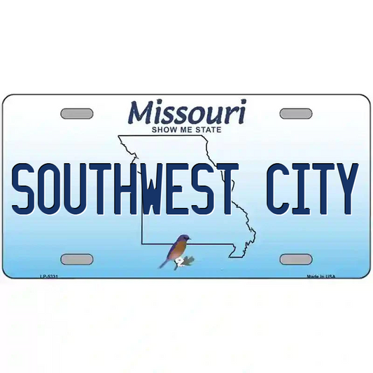 Southwest City Missouri Metal Sign
