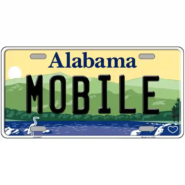 Mobile Alabama Metal Sign