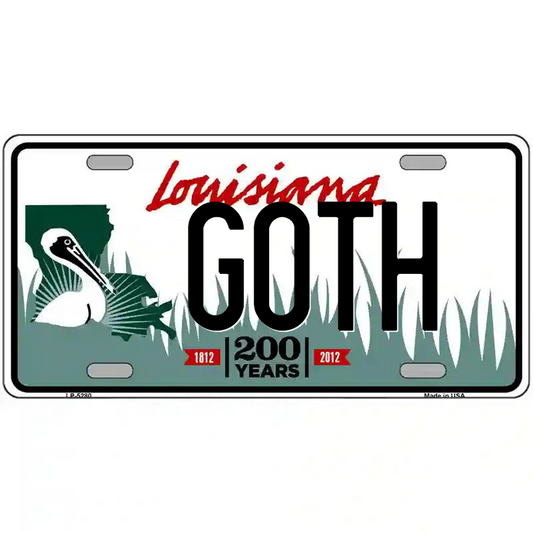 Goth Louisiana Metal Sign