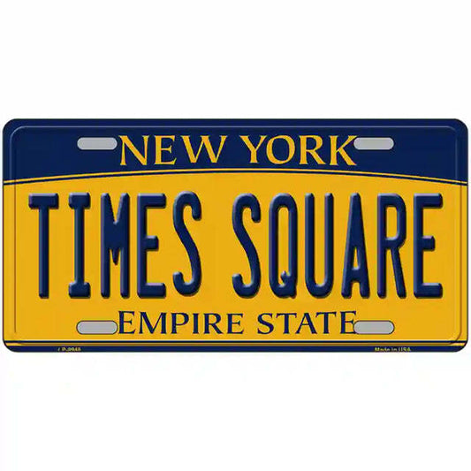 Times Square New York Yellow Metal Sign