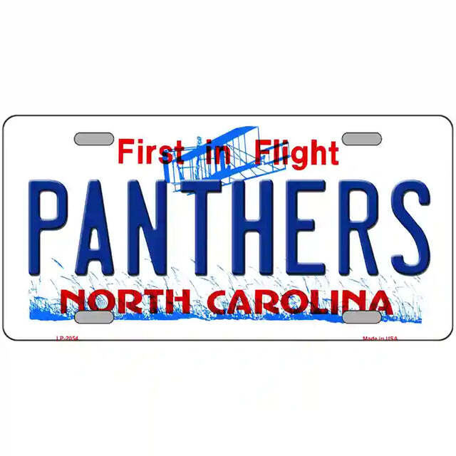 Panthers North Carolina Metal Sign