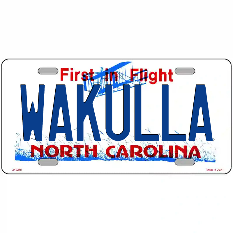 Wakulla North Carolina Metal Sign