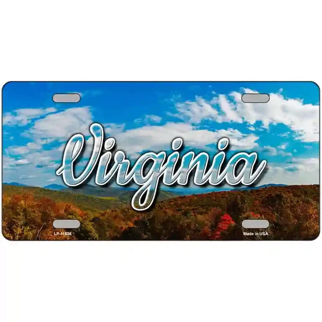 Virginia Mountain Range Metal Sign