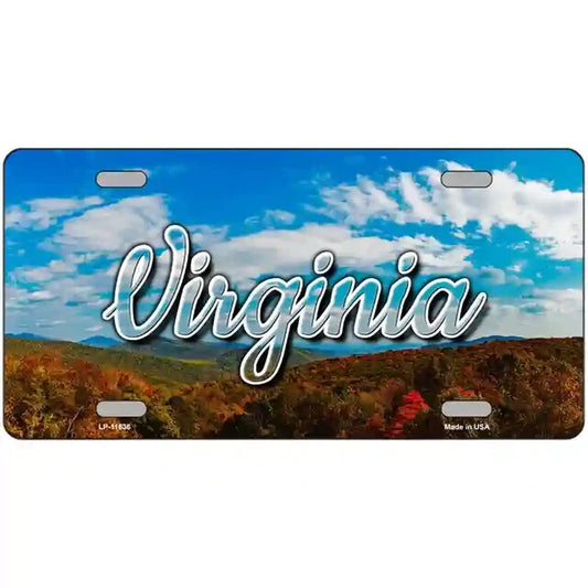 Virginia Mountain Range Metal Sign