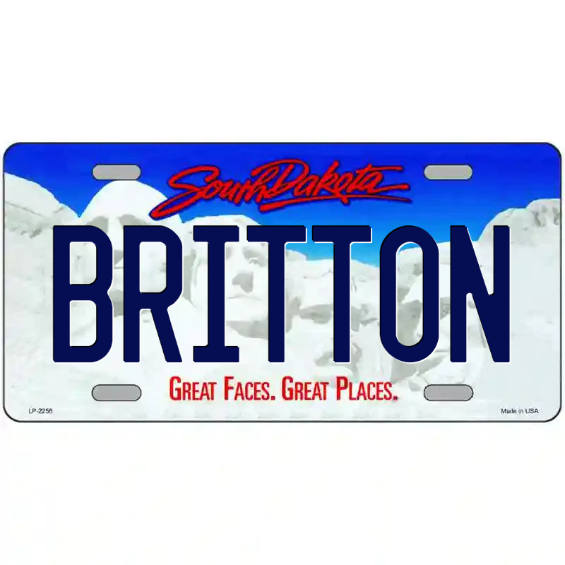 Britton South Dakota Metal Sign