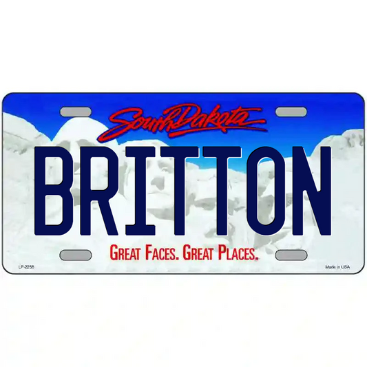 Britton South Dakota Metal Sign