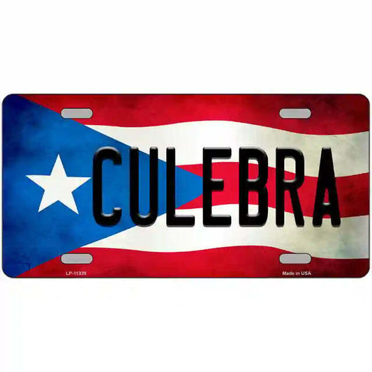 Culebra Puerto Rico Flag Metal Sign