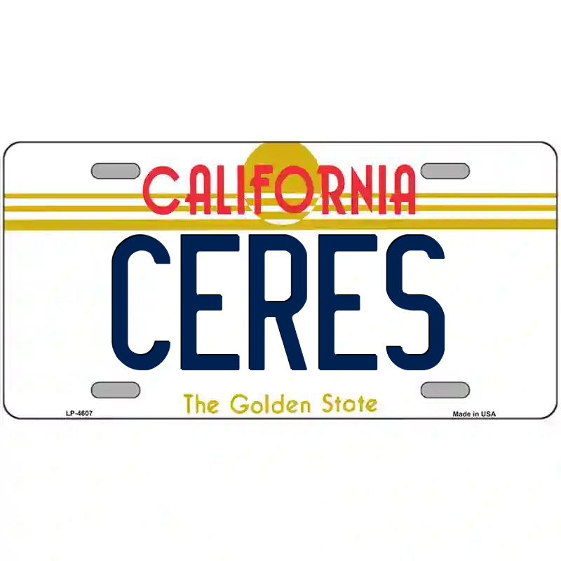 Ceres California Metal Sign