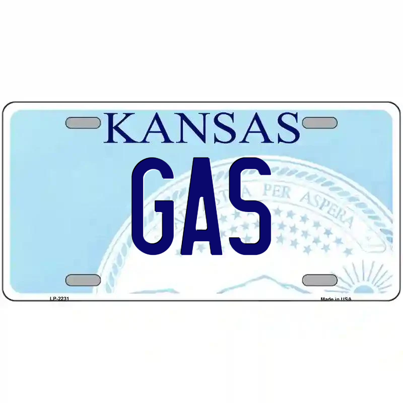 Gas Kansas Metal Sign