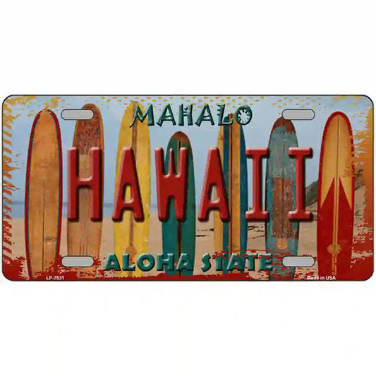 Hawaii Hawaii Surfboards Metal Sign