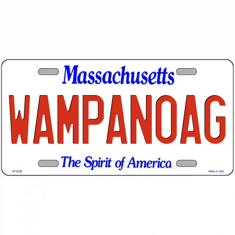 Wampanoag Massachusetts Metal Sign