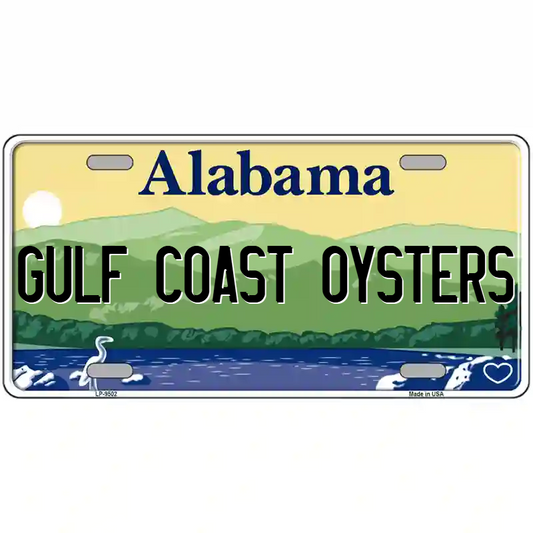 Gulf Coast Oysters Alabama Metal Sign