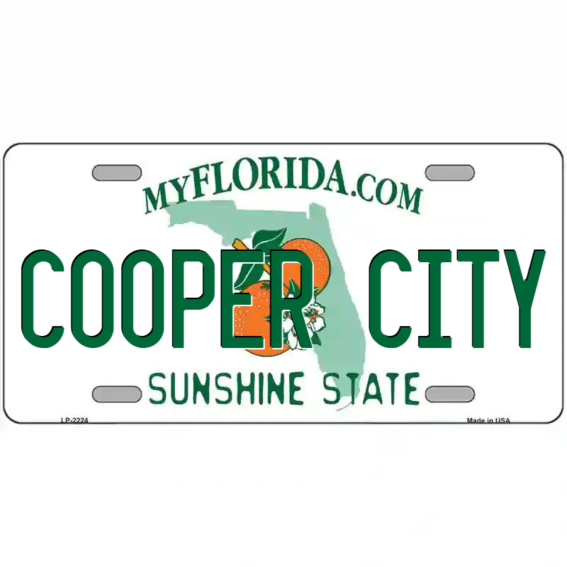 Cooper City Florida Metal Sign