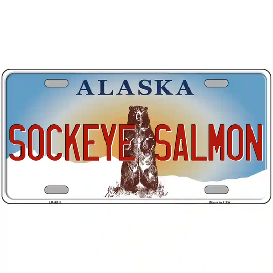Sockeye Salmon Alaska Metal Sign