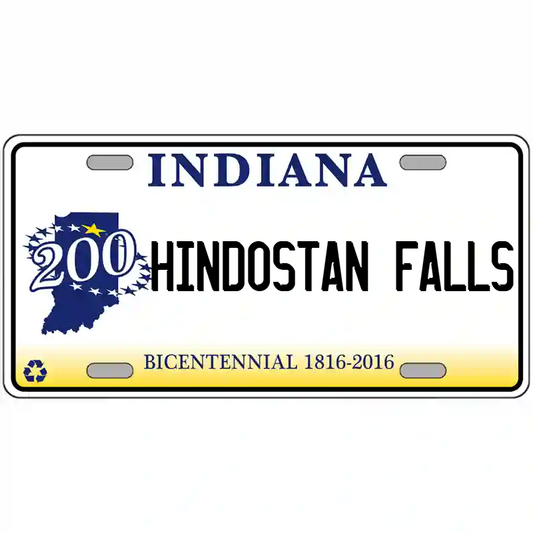 Hindostan Falls Indiana Bicentennial Metal Sign