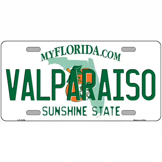 Valparaiso Florida Metal Sign