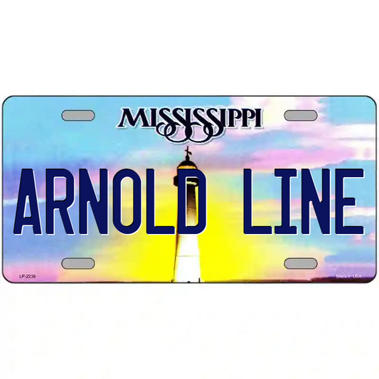 Arnold Line Mississippi Metal Sign