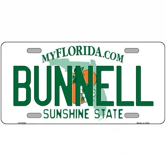 Bunnell Florida Metal Sign