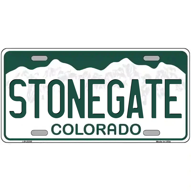 Stonegate Colorado Metal Sign
