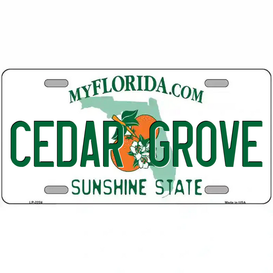 Cedar Grove Florida Metal Sign