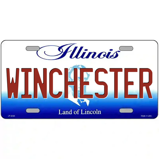 Winchester Illinois Metal Sign