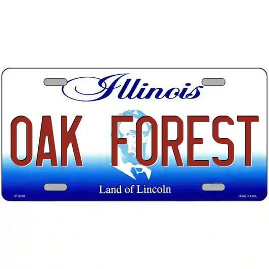 Oak Forest Illinois Metal Sign