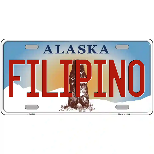 Filipino Alaska Metal Sign