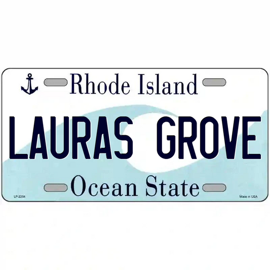Laura's Grove Rhode Island Metal Sign