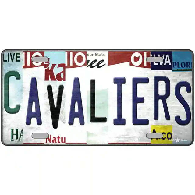 Cavaliers Strip Art Metal Sign
