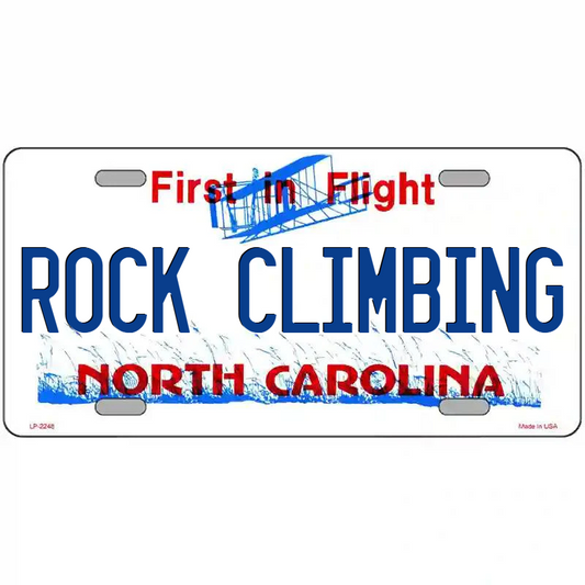 Rock Climbing North Carolina Metal Sign