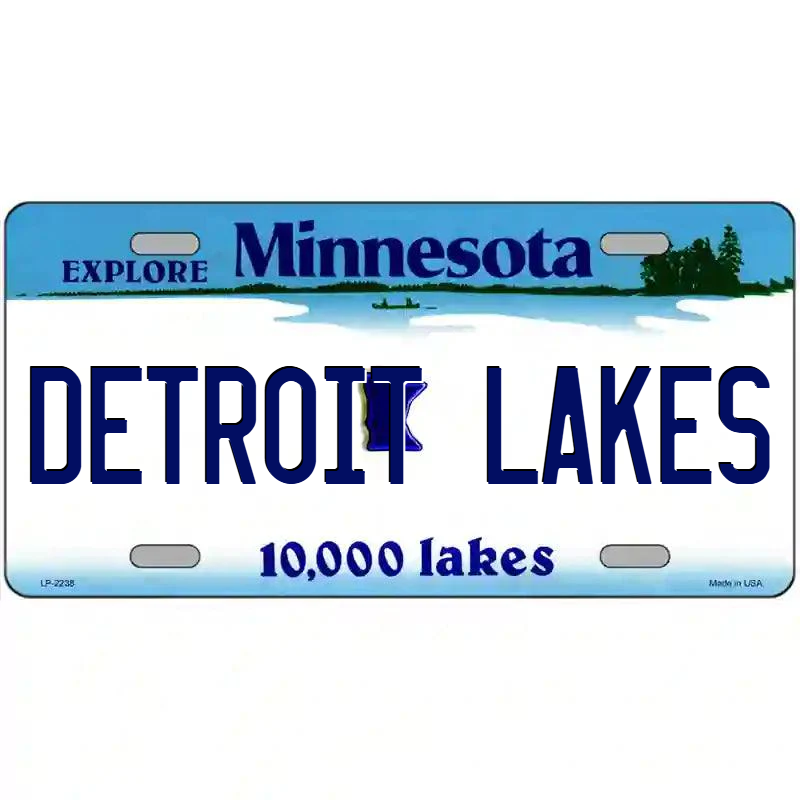 Detroit Lakes Minnesota Metal Sign