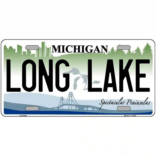 Long Lake Michigan Metal Sign
