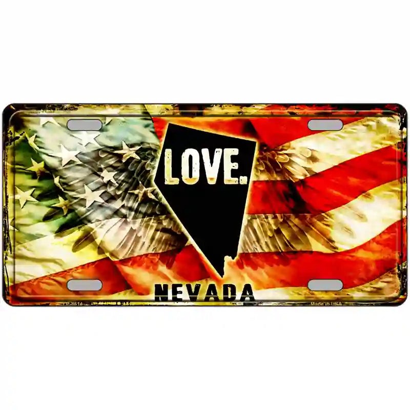 Nevada Love Metal Novelty sign