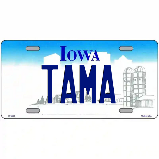 Tama Iowa Metal Sign