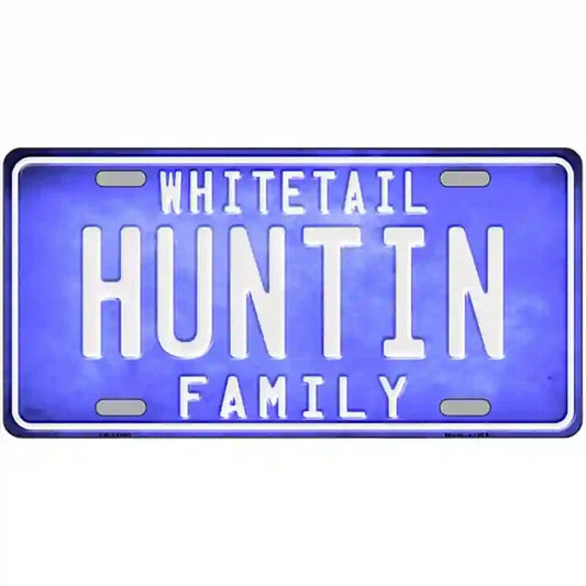 Whitetail Huntin' Family Metal Sign