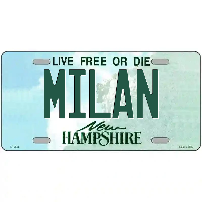 Milan New Hampshire Metal Sign