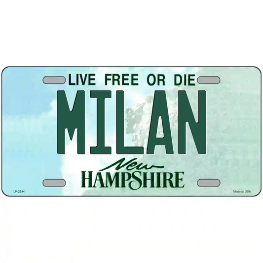 Milan New Hampshire Metal Sign