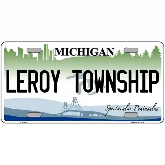 Leroy Township Michigan Metal Sign