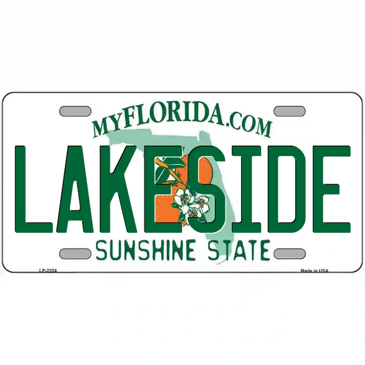 Lakeside Florida Metal Sign