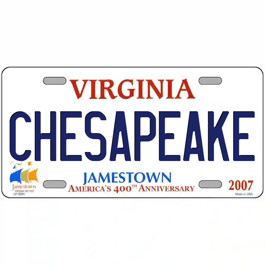 Chesapeake Virginia 400th Anniversary Metal Sign