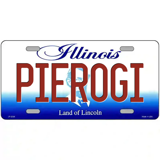 Pierogi Illinois Metal Sign