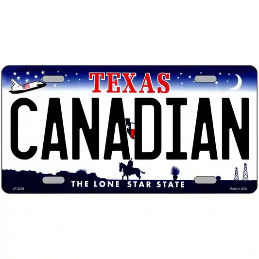 Canadian Texas Metal Sign