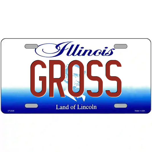 Gross Illinois Metal Sign