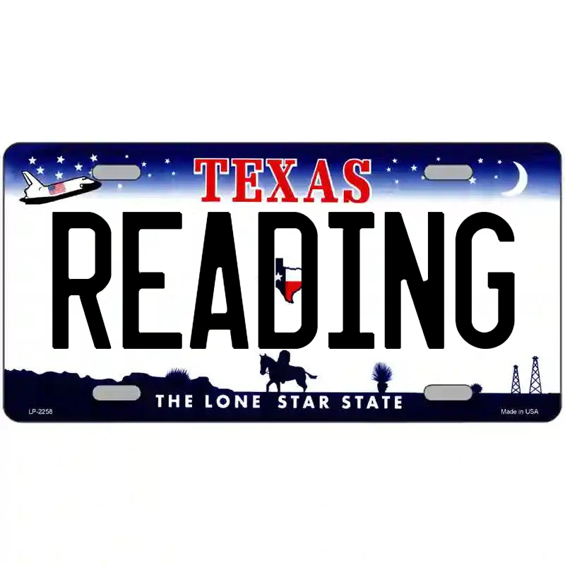Reading Texas Metal Sign